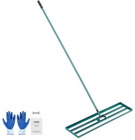 VEVOR Lawn Leveling Rake, 48"x10" Level Lawn Tool, Heavy-duty Lawn Leveler with 78" Steel Extended Handle, Yard Leveling Rake Suit for Garden, Golf Lawn, Farm