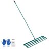 VEVOR Lawn Leveling Rake, 48"x10" Level Lawn Tool, Heavy-duty Lawn Leveler with 78" Steel Extended Handle, Yard Leveling Rake Suit for Garden, Golf Lawn, Farm