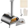 VEVOR Outdoor Pizza Oven 12",Wood Fired Oven with Feeding Port,Wood Pellet Burning Pizza Maker Ovens 932℉Max Temperature Stainless Steel Portable Pizza Ovens with Accessories for Outdoor Cooking.