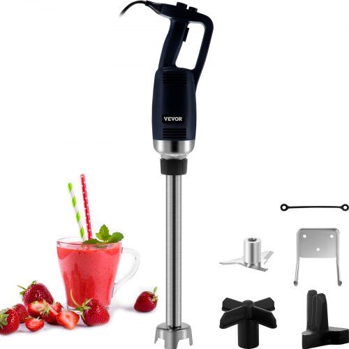 VEVOR Commercial Immersion Blender Variable Speed Heavy Duty Immersion Blender 500W Commercial Hand Mixer 304 Stainless Steel Hand Blender Commercial with 11.8" Removable Shaft for Kitchen Mixing