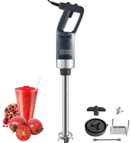 VEVOR Commercial Immersion Blender, 750W 16" Heavy Duty Hand Mixer, Variable Speed Kitchen Stick Mixer with 304 Stainless Steel Blade, Multi-Purpose Portable Mixer for Soup, Smoothie, Puree, Baby Food