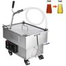 VEVOR Mobile Fryer Filter, 18L Oil Tank Capacity, Oil Filtration System with 10 L/min Oil Filtration Speed, Mobile Frying Oil Filtering System with Swivel Wheels, Oil Hose for Restaurant Burger Stores