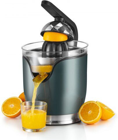 VEVOR Electric Citrus Juicer, Orange Juice Squeezer with Two Size Juicing Cones, 150W Stainless Steel Orange Juice Maker with Soft Grip Handle, For Oranges, Grapefruits, Lemons and Other Citrus Fruits