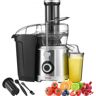 VEVOR Juicer Machine, 1000W Motor Centrifugal Juice Extractor, Easy Clean Centrifugal Juicers, Big Mouth Large 3" Feed Chute for Fruits and Vegetables, 2 Speeds Juice Maker, Stainless Steel, BPA Free