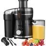 VEVOR Juicer Machine, 350W Motor Centrifugal Juice Extractor, Easy Clean Centrifugal Juicers, Big Mouth Large 2.5" Feed Chute for Fruits and Vegetables, 2 Speeds Juice Maker, Stainless Steel, BPA Free