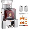 VEVOR Commercial Orange Juicer Machine, 120W Automatic Feeding Juice Extractor, Stainless Steel Juice Extractor for 25 Oranges Per Minute, with Pull-Out Filter Box, PC Cover, 2 Peel Collecting Buckets