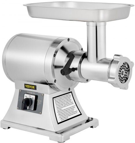 VEVOR Electric Meat Grinder,331 Lbs/Hour 1100W Meat Grinder Machine 225r/min electric meat mincer with 2 Grinding Plates, Sausage Kit Set Meat Grinder Heavy Duty, Home Kitchen & Commercial Use Silver