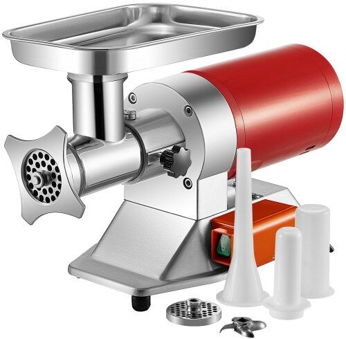 VEVOR Electric Meat Grinder, 661 Lbs/Hour1100 W Meat Grinder Machine, 1.5 HP Electric Meat Mincer with 2 Grinding Plates, Sausage Kit Set Meat Grinder Heavy Duty, Home Kitchen & Commercial Use Red