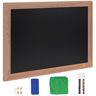 VEVOR Magnetic Chalk Board, Hanging Message Signs with Chalks & Eraser, Vintage Wooden Chalkboard Sign, Rustic Brown Framed Calendar and Bulletin Combo Boards, 18"x24", Kitchen, Home Decor, Wedding