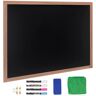 VEVOR Magnetic Chalk Board, Hanging Message Signs with Chalks & Eraser, Vintage Wooden Chalkboard Sign, Rustic Brown Framed Calendar and Bulletin Combo Boards, 35"x46", Kitchen, Home Decor, Wedding