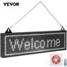 VEVOR LED Scrolling Sign, 27" x 8" WiFi & USB Control P10 Programmable Display, Indoor White High Resolution Message Board, High Brightness Electronic Sign, Perfect Solution for Advertising