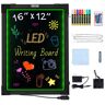 VEVOR LED Message Writing Board, 16"x12" Illuminated Erasable Lighted Chalkboard, Neon Effect Menu Sign Board, Drawing Board with 8 Fluorescent Chalk Markers and Remote Control, for Home Wedding Shop