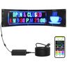 VEVOR Programmable LED Sign, P5 Full Color LED Scrolling Panel, DIY Custom Text Animation Pattern Display Board, Bluetooth APP Control Message Shop Sign for Store Business Car Advertising, 32.9"x8"