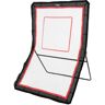 VEVOR Lacrosse Rebounder for Backyard, 5x7 Ft Volleyball Bounce Back Net, Pitchback Throwback Baseball Softball Return Training Screen, Adjustable Angle Shooting Practice Training Wall with Target