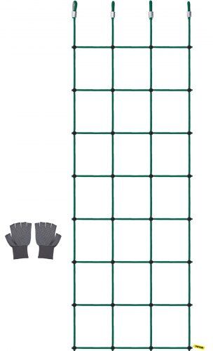 VEVOR Climbing Cargo Net, 30" x 89" Climbing Net, Polyester Playground Climbing Cargo Net, Rope Ladder, Swingset, Large Military Climbing Cargo Net for Kids & Adult, Indoor & Outdoor, Treehouse, Green