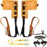 VEVOR Tree Climbing Spikes, 3 in 1 Alloy Steel Adjustable Pole Climbing Spurs, w/ Security Harness and Lanyard, Arborist Equipment for Climbers, Logging, Hunting Observation, Fruit Picking