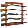 VEVOR Gun Rack, Wood Gun Rack Wall Mount, Gun Display Rack holds 5 Rifles, Shotguns, 132 lb Heavy Duty Wall Storage Display Rifle Rack with Soft Padding