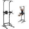 VEVOR Power Tower Dip Station, 10-Level Height Adjustable Pull Up Bar Stand, Multi-Function Home Gym Strength Training Fitness Workout Equipment with 7-Level Adjustable Backrest, PU Elbow Pads, 440LBS