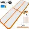 Vevor Yepsport Air Track, 20ft Inflatable Air Track Tumbling Mat with Electric Air Pump, 4in Thickness Tumble Track Mats for Gymnastics/Cheerleading/Yoga/Home Use, Orange