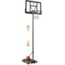 VEVOR Basketball Hoop, 4-10 ft Adjustable Height Portable Backboard System, 44 inch Basketball Hoop & Goal, Kids & Adults Basketball Set with Wheels, Stand, and Fillable Base, for Outdoor/Indoor