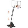 VEVOR Basketball Hoop, 7.6-10 ft Adjustable Height Portable Backboard System, 54 inch Basketball Hoop & Goal, Kids & Adults Basketball Set with Wheels, Stand, and Fillable Base, for Outdoor/Indoor