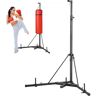 VEVOR Punching Bag Stand, Steel Heavy Duty Workout Training Equipment, Adjustable Height Boxing Punching Stand with Weighted Base, Holds Up to 400 lbs, Freestanding Sandbag Rack for Home Gym Fitness