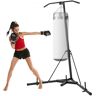 VEVOR 2 in 1 Heavy Bag Stand, Height Adjustable Punching Bag Stand, Foldable Boxing Bag Stand Steel Sandbag Rack Freestanding Up to 132 lbs for Home and Gym Fitness.