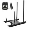 VEVOR Weight Training Sled, Pull Push Power Sled, Fitness Strength Resistance Training, Steel Workout Equipment for Athletic Exercise & Speed Improvement, Suitable for 2" Weight Plate, Black