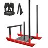 VEVOR Weight Training Sled, Pull Push Power Sled with Handle, Fitness Strength Resistance Training, Steel Workout Equipment for Athletic Exercise & Speed Improvement, Fit for 1" & 2" Weight Plate