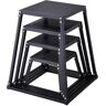 VEVOR Plyometric Jump Boxes, 12/18/24/30 Inch Plyo Box, Platform and Jumping Agility Box, Anti-Slip Fitness Exercise Step Up Box Set for Home Gym Training, Conditioning Strength Training, Black