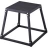 VEVOR Plyometric Jump Box, 18 Inch Plyo Box, Steel Plyometric Platform and Jumping Agility Box, Anti-Slip Fitness Exercise Step Up Box for Home Gym Training, Conditioning Strength Training, Black