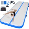 VEVOR Gymnastics Air Mat, 4 inch Thickness Inflatable Gymnastics Tumbling Mat, Tumble Track with Electric Pump, Training Mats for Home Use/Gym/Yoga/Cheerleading/Beach/Park/Water, 10 ft, Blue