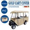 VEVOR Golf Cart Enclosure, 4-Person Golf Cart Cover, 4-Sided Fairway Deluxe, 300D Waterproof Driving Enclosure with Transparent Windows, Fit for EZGO, Club Car, Yamaha Cart (Roof Up to 78.7''L)