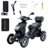 VEVOR Heavy Duty 4-Wheel Mobility Scooters for Seniors & Adults 450lbs Capacity - 40 Miles 3-Speed Long Range, 500W All Terrain Electric Recreational Scooter Wheelchair with 20° Max Climbing Capacity