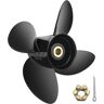 VEVOR Outboard Propeller, Replace for OEM 3587522, 4-Blade 14 1/4" x 19" Pitch Aluminium Boat Propeller, Compatible with Volvo Penta SX Drive All Models, w/ 19 Tooth Splines, RH