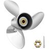 VEVOR Outboard Propeller, Replace for OEM 3860709, 3-Blade 14.5" x 21" Pitch Steel Boat Propeller, Compatible with Volvo Penta SX Drive All Models, w/ 19 Tooth Splines, RH