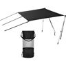 VEVOR T-Top Sun Shade Kit 6' x 5', UV-Proof 600D Polyester T-top Extension Kit with Rustproof Steel Telescopic Poles, Waterproof T-Top Shade Kit, Easy to Assemble for T-Tops ＆ Bimini Top