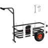 VEVOR Beach Fishing Cart, 200 lbs Load Capacity, Fish and Marine Cart with Two 11" Big Wheels Rubber Balloon Tires for Sand, Heavy-Duty Steel Pier Wagon Trolley with 7 Rod Holders for Fishing, Picnic