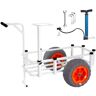 VEVOR Beach Fishing Cart, 350 lbs Load Capacity, Fish and Marine Cart with Two 16" Big Wheels PU Balloon Tires for Sand, Heavy-Duty Aluminum Pier Wagon Trolley with 8 Rod Holders for Fishing, Picnic