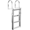 VEVOR Aluminum Dock Ladder 4-step, Boat Ladder 330lbs Weight Capacity, 21inch Step, Fixed Dock Ladder w/ Handrails and Matte Finish, Dock Lift Ladder for Dock, Pontoon, Swimming Pool