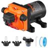 VEVOR Water Diaphragm Pump, 12V DC, 3.5 GPM Flow, 55 PSI Rated Pressure (40-80 PSI Adjustable), 1/2" MNPT Self Priming Sprayer Pump with Pressure Switch for RV Camper Marine Boat Lawn, FCC Certified