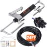 VEVOR Hydraulic Outboard Steering Kit, 90HP, Marine Boat Hydraulic Steering System, with Helm Pump Two-Way Lock Cylinder and 24 Feet Hydraulic Steering Hose, for Single Station Single-Engine Boats