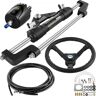 VEVOR Hydraulic Boat Steering Kit, 300HP Hydraulic Steering Kit Helm Pump, Hydraulic Outboard Steeing Kit with 14 Feet Hydraulic Steering Hose for Boat Steering System