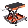 VEVOR Motorcycle Lift, 1100 LBS Motorcycle Lift ATV Scissor Lift Jack with Dolly & Hand Crank, Center Hoist Crank Stand with Wide Deck & Tool Tray for Street Bikes, Cruiser Bikes, Touring Motorcycles