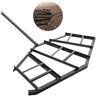 VEVOR Driveway Drag 84" Width, Tow Behind Drag Harrow 70" Length, 4" Height, Driveway Tractor Harrow with 6 Adjustable Bars, Heavy Duty Steel, Driveway Grader for ATV, UTV, Garden Lawn Tractors