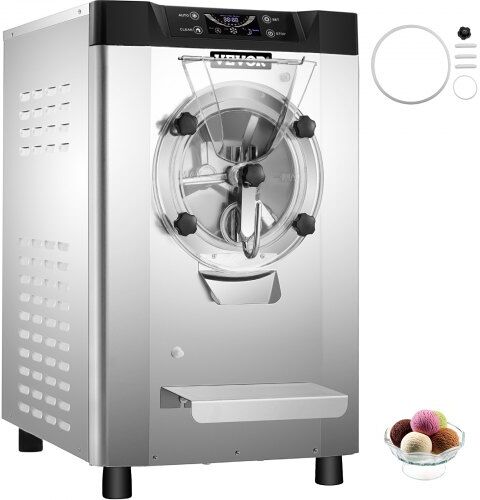 VEVOR Commercial Hard Ice Cream Machine Hard Serve Ice Cream Maker w/ 4.8-6.3 Gal/H Production Hard Ice Cream Machine w/ 1.6 Gal Cylinder Countertop Hard Yogurt Maker w/ 2000W Compressor & LCD Screen