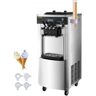 VEVOR Commercial Soft Ice Cream Machine, 2200W Serve Yogurt Maker, 3 Flavors Ice Cream Maker, 5.3 to 7.4 Gallons per Hour Auto Clean LCD Panel for Restaurants Snack Bars, Stainless Steel