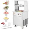 VEVOR Fried Ice Cream Roll Machine, 13.8" x 13.8" Square Stir-Fried Ice Cream Pan, Stainless Steel Commercial Rolled Ice Cream Maker with Compressor and 2 Scrapers, for Making Ice Cream, Frozen Yogurt