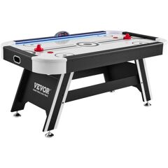 VEVOR Air-Powered Hockey Table, 72" Indoor Hockey Table for Kids and Adults, LED Sports Hockey Game with 2 Pucks, 2 Pushers, and Electronic Score System, Arcade Gaming Set for Game Room Family Home