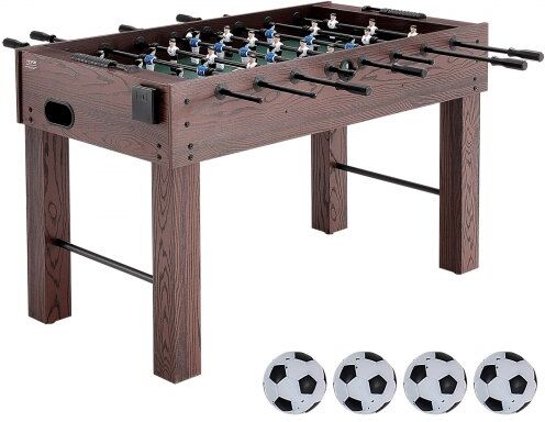 VEVOR Foosball Table, 55 inch Standard Size Foosball Table, Indoor Full Size Foosball Table for Home, Family, and Game Room, Soccer with Foosball Table Set, Includes 4 Balls and 2 Cup Holders